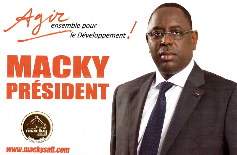 Senegalese president during the 2012 Presidential election in Senegal
