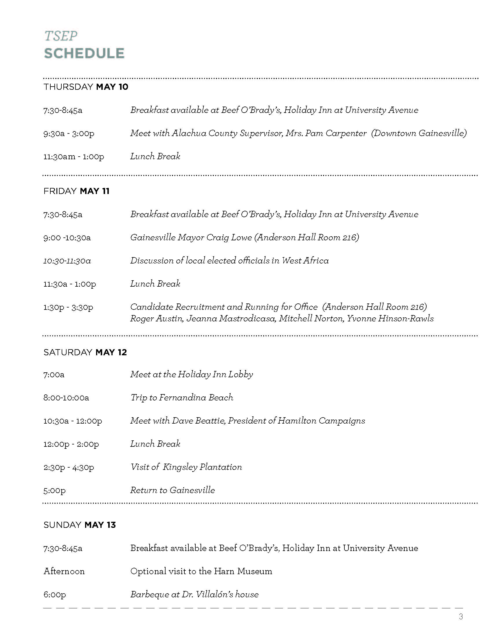 2012 Program Schedule 2