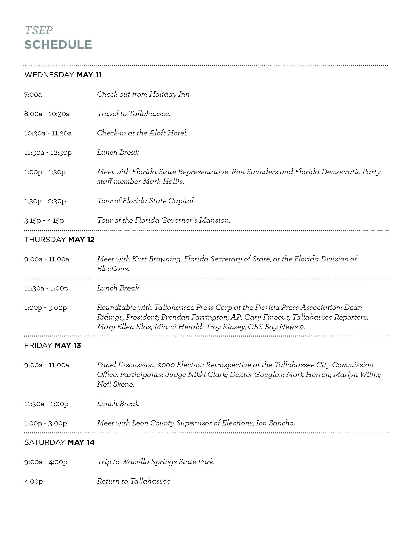 2011 Program Schedule 3